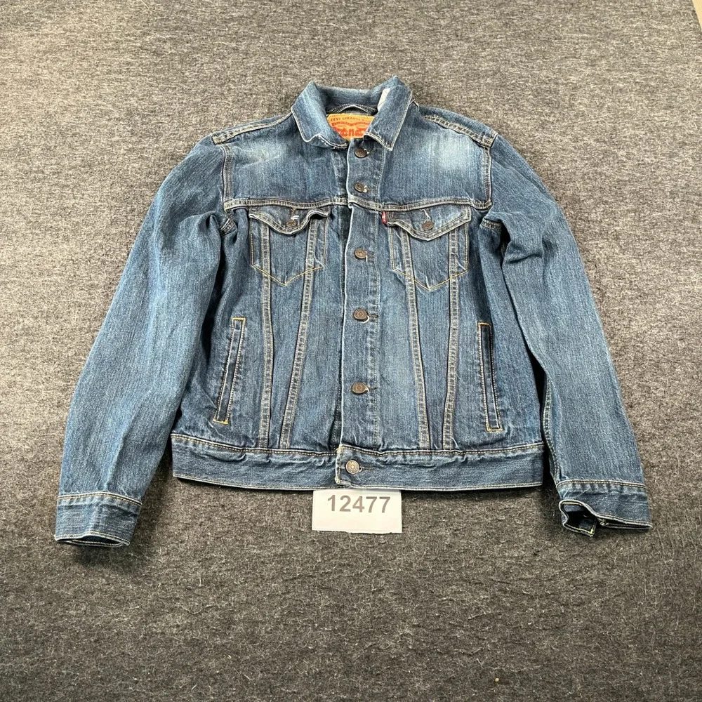 Levi's Trucker Jacket Mens Medium Blue Denim Medium Wash Streetwear Button Front